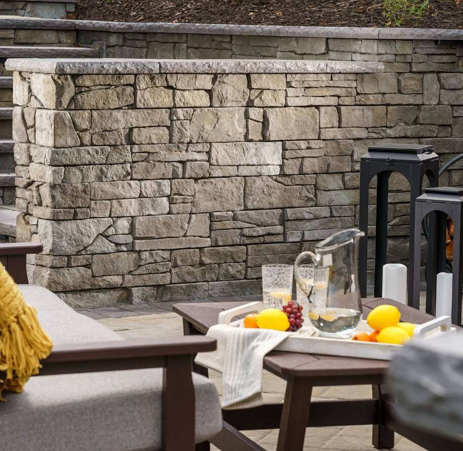 Belgard's/EP Henry Cast Stone Wall | Delaware Hardscape Supply, LLC